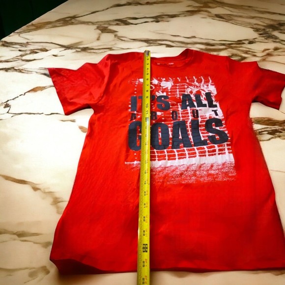 FILA Sport TruDry “It’s All About Goals” Soccer Red Unisex Tee T-Shirt Youth XL - Picture 6 of 6
